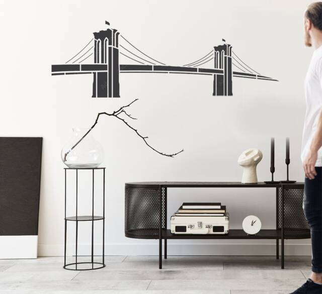 Brooklyn Bridge Stencil Reusable Wall Art Painting, Home Decor - image 1