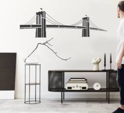 Brooklyn Bridge Stencil Reusable Wall Art Painting, Home Decor - thumbnail 1