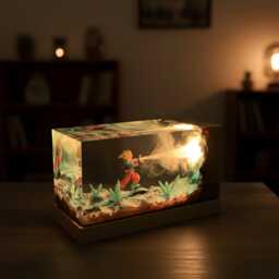 Anime Warrior Energy Resin Night Light Handcrafted Action Scene Led Lamp