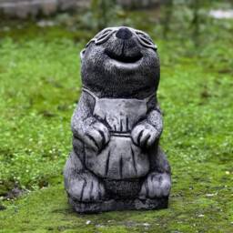 Cute Mole Concrete Statue For Garden With Glasses Charming Outdoor Animal Sculpture Whimsical Decor Farm Ornament Lover Gift - thumbnail 2