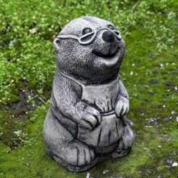 Cute Mole Concrete Statue For Garden With Glasses Charming Outdoor Animal Sculpture Whimsical Decor Farm Ornament Lover Gift - thumbnail 4