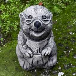 Cute Mole Concrete Statue For Garden With Glasses Charming Outdoor Animal Sculpture Whimsical Decor Farm Ornament Lover Gift - thumbnail 3
