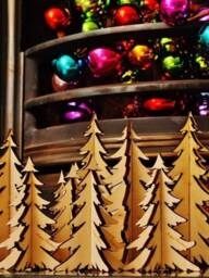 Trio Of Wooden Christmas Trees - Tree Wooden Nordic Natural Decoration - thumbnail 3
