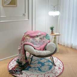 Pink Leopard Throw Blanket, Woven Tapestry Wall Hanging, Fringe Sofa Cover, Decor Gift - thumbnail 4