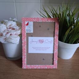 Red Rose Clay Slices Photo Frame 4 X 6 Inches