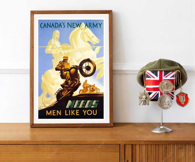 Reprint Of A Ww2 Canadian Army Recruiting Poster - image 1