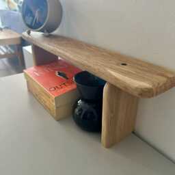 Handmade Solid Oak Tiered Shelf Riser European Crafted Nest Stand - thumbnail 3
