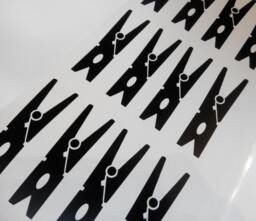 20 Clothespin Stickers, Laundry Wall Decal, Decoration, Vinyl Clothespins Decor Idea - thumbnail 1