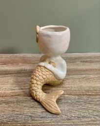 Ceramic Sitting Mermaid Plant Pot/Seaside Beach D??cor Planter Indoor Pots Home Living Bathroom Holiday - thumbnail 1