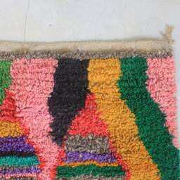 Custom Fabulous Boujad Rug, Authentic Moroccan Azilal Abstract Multicolored Carpet, Handmade Furniture, Bohemian Rug - thumbnail 4