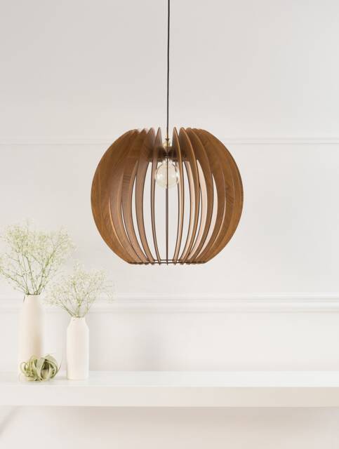 Handmade Wooden Pendant Light Mid-Century Modern Scandinavian Lighting - image 1