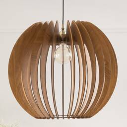 Handmade Wooden Pendant Light Mid-Century Modern Scandinavian Lighting - thumbnail 2