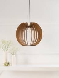 Handmade Wooden Pendant Light Mid-Century Modern Scandinavian Lighting - thumbnail 1