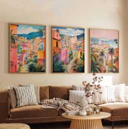 Set Of 3 Colombia Posters, Prints, Travel Wall Art Set, Landscape Colombian Prints - thumbnail 1