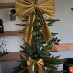 Luxury Handmade Gold Velvet Christmas Tree Bow Collection - thumbnail 3