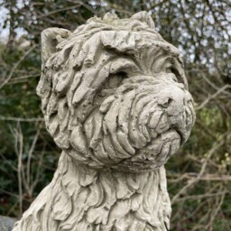 West Highland Terrier Dog Stone Statue - Westie Outdoor Garden Ornament Puppy - thumbnail 3