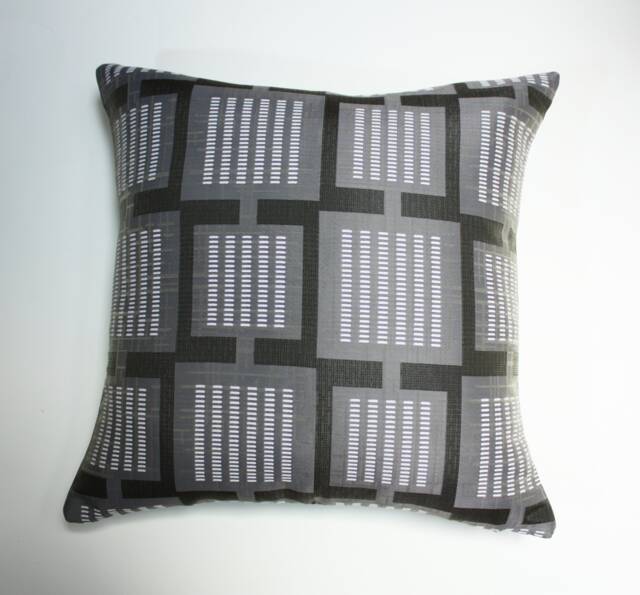 Designtex Urban Grid Pillow Cover Modern Gray Decor - image 1