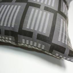 Designtex Urban Grid Pillow Cover Modern Gray Decor - thumbnail 3