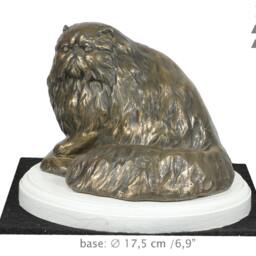 Persian Cat On White Wooden Base Statue, Limited Edition, Artdog - thumbnail 4