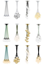 Ceiling Chandelier - 9 Pendant Light Cluster Bubble Globe Custom Colors Unique Chandeliers - thumbnail 1