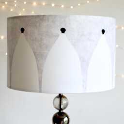 Bollington White Nancy Velvet Lampshade - Drum Lamp Shade 25cm 30cm 35cm 40cm 45cm Table Lamp Shade, Ceiling Shade, Pendant Cheshire