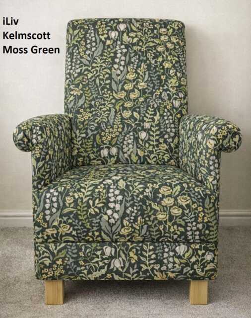 Adult Armchairs Iliv Fabrics Kelmscott Toile Finch Floral William Morris Chairs Accent Statement Small Bedroom Nursery Decor - image 1