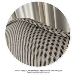 Bespoke Upholstered Headboard Made With French Ticking/Linen Fabric Freestanding, Hanging, Divan Fittings - thumbnail 2