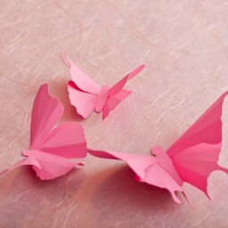 3D Butterfly Wall Art, Butterflies, Decals - Bubblegum Pink Butterflies - thumbnail 2