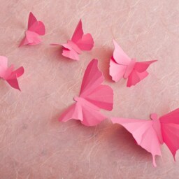 3D Butterfly Wall Art, Butterflies, Decals - Bubblegum Pink Butterflies - thumbnail 3