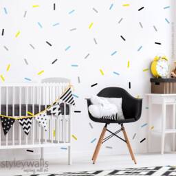 Sprinkles Wall Decal, Confetti Colorful Pattern Decor, Modern Nursery Kids Room Decals - thumbnail 1