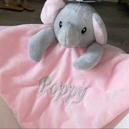 Custom Personalised Baby Comforter, Embroidered Shower Gift - thumbnail 2