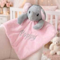 Custom Personalised Baby Comforter, Embroidered Shower Gift - thumbnail 1