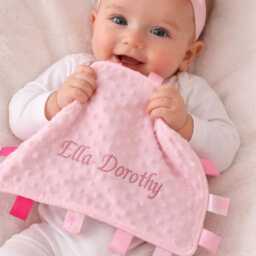 Custom Personalised Baby Comforter, Embroidered Shower Gift - thumbnail 3