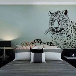 Cheetah Wall Decal, Safari Jungle Animals, Vinyl Sticker - thumbnail 3