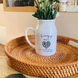 Pet Memorial Flower Vase - Personalised Loss Gift Paw Prints On Our Hearts Bereavement Keepsake Dog Remembrance UK - thumbnail 3