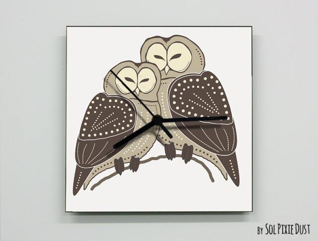 Mother Owl Love Wall Clock - Kids Nursery Room, Teens Baby Room - image 1