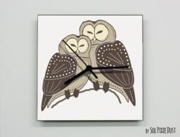 Mother Owl Love Wall Clock - Kids Nursery Room, Teens Baby Room - thumbnail 1