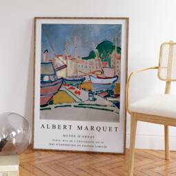 Albert Marquet Exhibition Poster, Port, French Expressionist Print, Sailing Fauvist Wall Art, Scenery & Nature A1/A2/A2/A3 - thumbnail 3