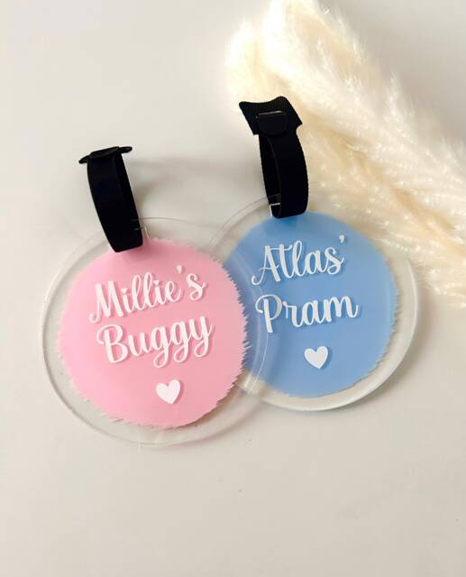 Personalised Pram/Buggy Sign Tag - image 1