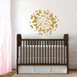Butterfly Circle Cluster Wall Decal - Nursery, Kids Room Vinyl Art - thumbnail 3