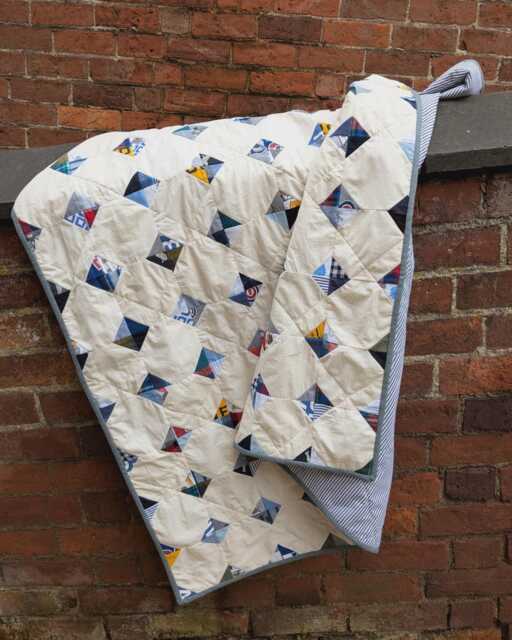Tiny Tile Quilt Blanket Made From A Loved One's Clothing - image 1