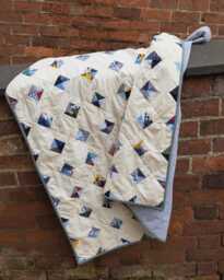 Tiny Tile Quilt Blanket Made From A Loved One's Clothing