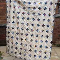 Tiny Tile Quilt Blanket Made From A Loved One's Clothing - thumbnail 2