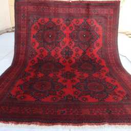 5'1x6'7 Ft Afghan Handmade Bukhara Rug, Genuine Khal Mohammedi Area Turkmen Oriental Geometric Livingroom D??cor Rug - thumbnail 4