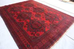 5'1x6'7 Ft Afghan Handmade Bukhara Rug, Genuine Khal Mohammedi Area Turkmen Oriental Geometric Livingroom D??cor Rug - thumbnail 1