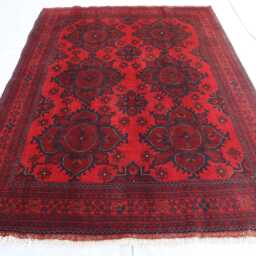 5'1x6'7 Ft Afghan Handmade Bukhara Rug, Genuine Khal Mohammedi Area Turkmen Oriental Geometric Livingroom D??cor Rug - thumbnail 2