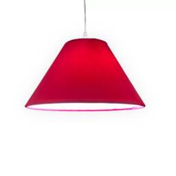 New Hq Luxurious Hot Pink Velvet Coolie Shaped Lamp Shade Pendant Light Useable For Both Ceiling & Table - thumbnail 2