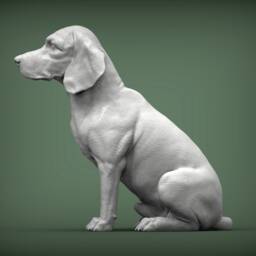 3D Printed Beagle Figurine Dog Lover Gift, Home Decor - thumbnail 2