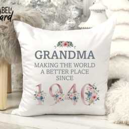 Personalised 85Th Birthday Gift, Birth Year Of Cushion - Any Year For Mum, Nanny, Grandma, Perfect Gift From Grandchildren - thumbnail 3