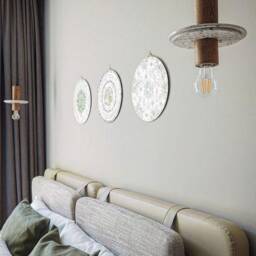 Arbter Terrazzo Wood Pendant Light - Handmade Bedside Lighting - thumbnail 2